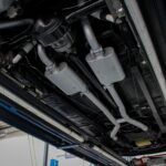 Rear air shock absorbers on the 1967 Ford Mustang Fastback 501 Pro-Touring, providing adjustable ride height and load management as part of the full Pro-Touring chassis upgrade