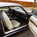 Passenger door panel interior of the 1972 Chevrolet Camaro RS/SS 396 in original Z87 Custom Interior brown trim, unrestored survivor condition