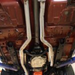 Undercarriage of the 1972 Chevrolet Camaro RS/SS 396 showing original frame and floor panels, no rust or repairs, consistent with a solid Texas/New Mexico survivor car