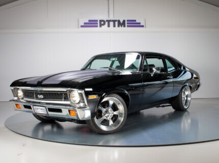 Chevy Nova SS Pro Touring for sale at PTTM Cars, European classic American car dealership - high-performance, fully restored muscle car with modern upgrades, perfect for collectors and enthusiasts.